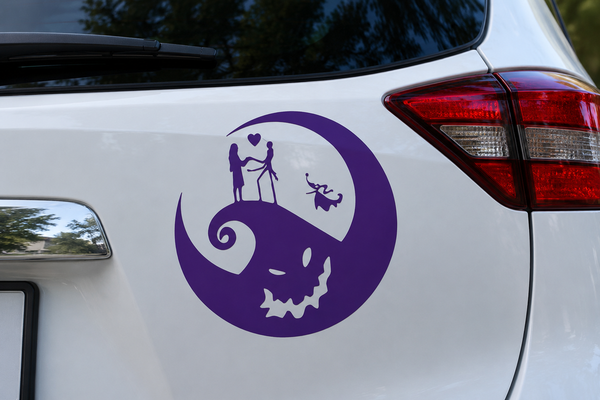 Jack & Sally Moon Decal 💜