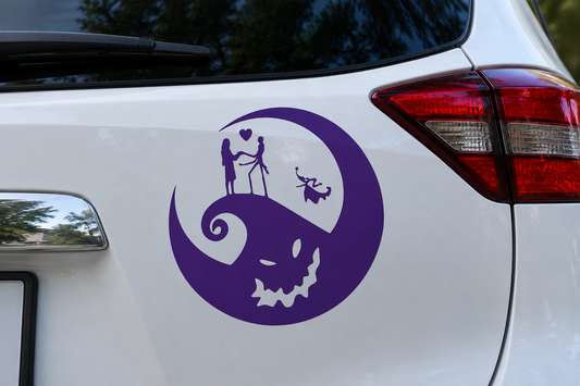 Jack & Sally Moon Decal 💜